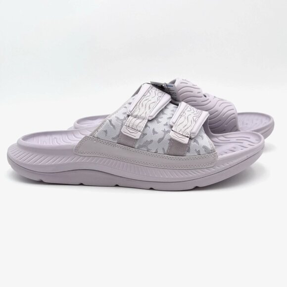 NEW Hoka One One Ora Luxe Recovery Slide Sandals Men\'s 14 Lilac Marble main image 7
